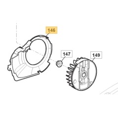 Convogliatore aria ORIGINALE STIGA per motosega AC27T - AC31 118804778/0 | Newgardenstore.eu