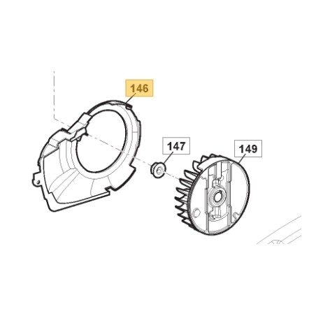 Convogliatore aria ORIGINALE STIGA per motosega AC27T - AC31 118804778/0 | Newgardenstore.eu