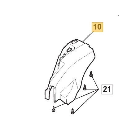 Plastic cover ORIGINAL STIGA lawn mower BT6748TBIS - EP484TH 322055329/0 | Newgardenstore.eu