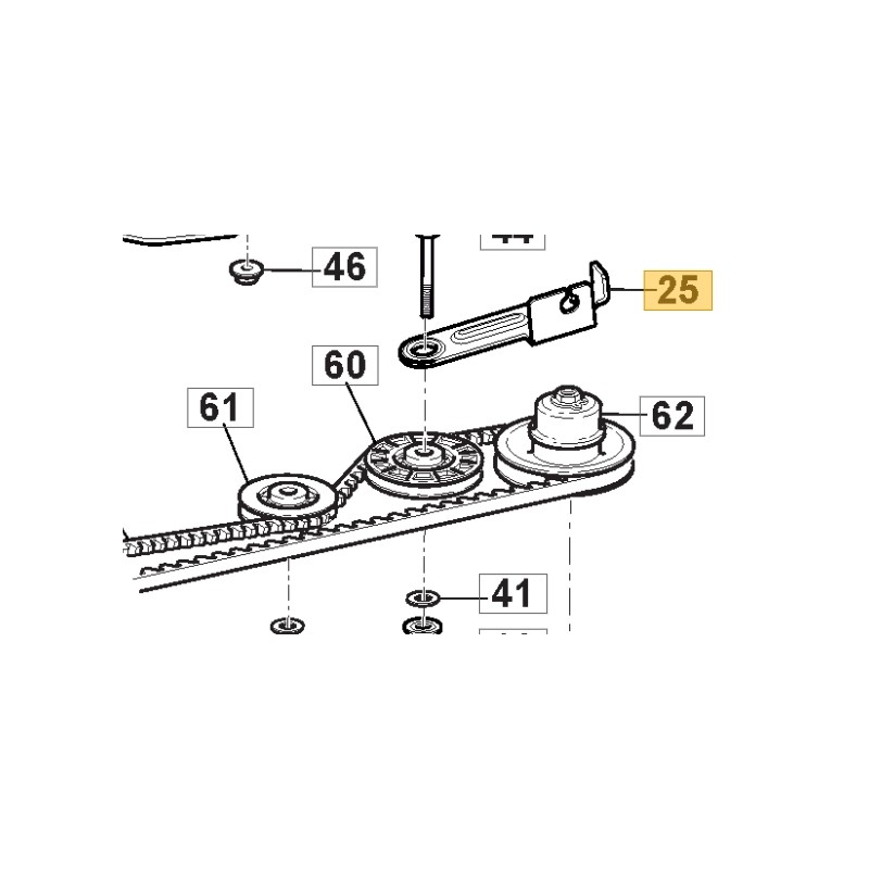 ORIGINAL STIGA Kettenspanner Riemenscheibenhalter COMBI 50 SVQ Rasenmäher H 322806647/0