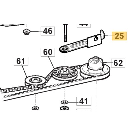 ORIGINAL STIGA chain tensioner pulley bracket COMBI 50 SVQ lawn mower H 322806647/0 | Newgardenstore.eu