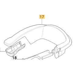 Couverture d’accoudoir droit ORIGINALE STIGA tracteur Gyro 700e 337110406/0