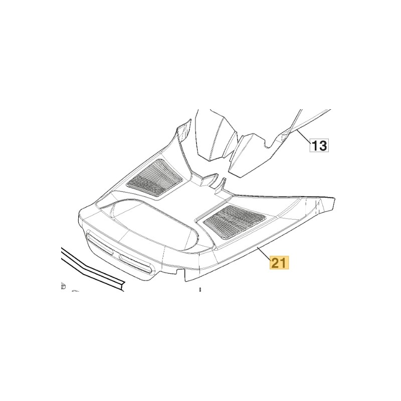 Plate-forme plastique ORIGINALE STIGA tracteur Gyro 700e Gyro 500e 337506606/0