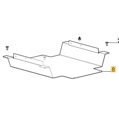 Battery fixing plate ORIGINAL STIGA tractor Gyro 700e 387547075/0 | Newgardenstore.eu