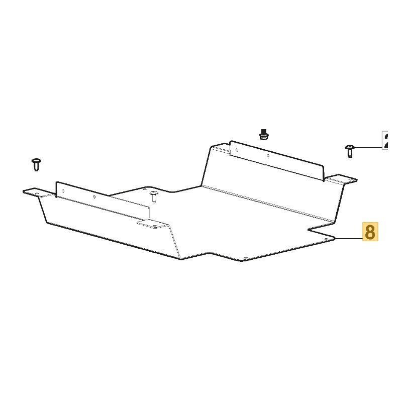 Battery fixing plate ORIGINAL STIGA tractor Gyro 700e 387547075/0