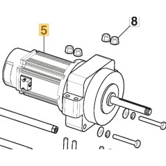 Linermotor links ORIGINAL STIGA Rasentraktor Gyro 700e 118401013/0