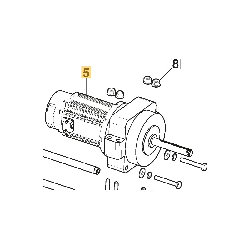 Linermotor links ORIGINAL STIGA Rasentraktor Gyro 700e 118401013/0