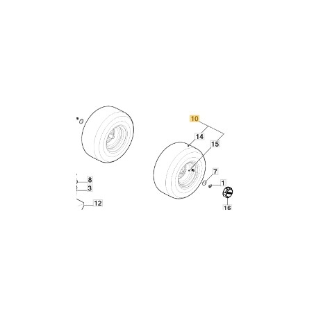 Assieme ruota completa 18" ORIGINALE STIGA trattorino Gyro 700e 382680097/0 | Newgardenstore.eu