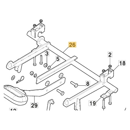 Antriebsachse Hebevorrichtung ORIGINAL STIGA Rasentraktor Gyro 700e 387000167/0 | Newgardenstore.eu