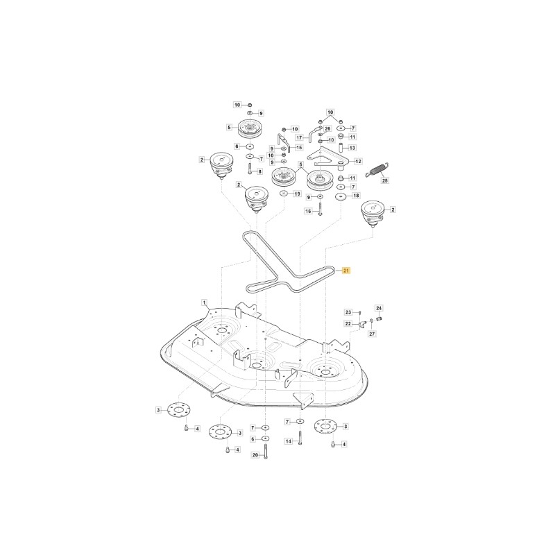 KEVLAR-Riemen für Traktormodelle ZT3107T ORIGINAL STIGA 1134-9214-01