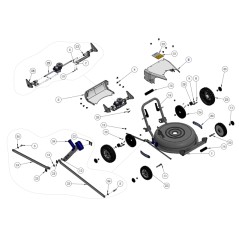 Obere Traktionsabdeckung für Rasenmähermodelle HM46A ORIGINAL GRIN PRT-0058