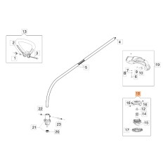 Testina filo nylon trimmer elettrico modelli TR91E ORIGINALE OLEOMAC 63080011A