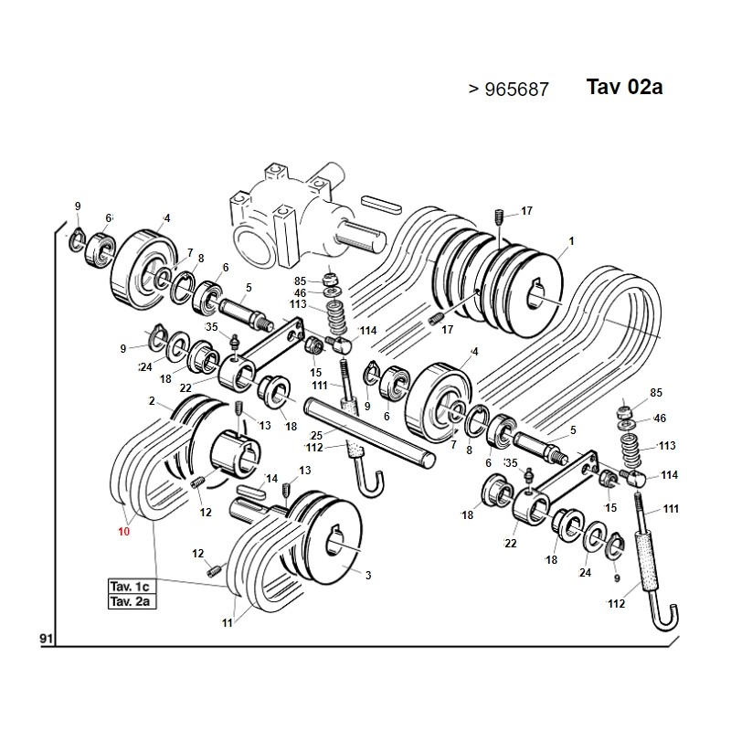 V-belt TURBOGRASS models ORIGINAL GIANNI FERRARI 00.17.04.0180