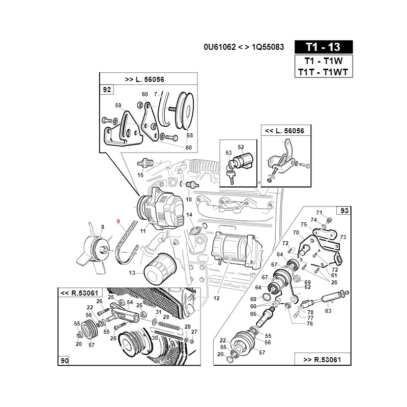 Keilriemen Modelle TURBO1 ORIGINAL GIANNI FERRARI 00.17.00.0310