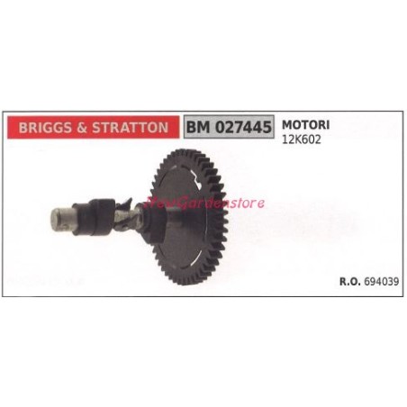 BRIGGS&STRATTON lawn mower motor shaft 12K602 027445 | Newgardenstore.eu