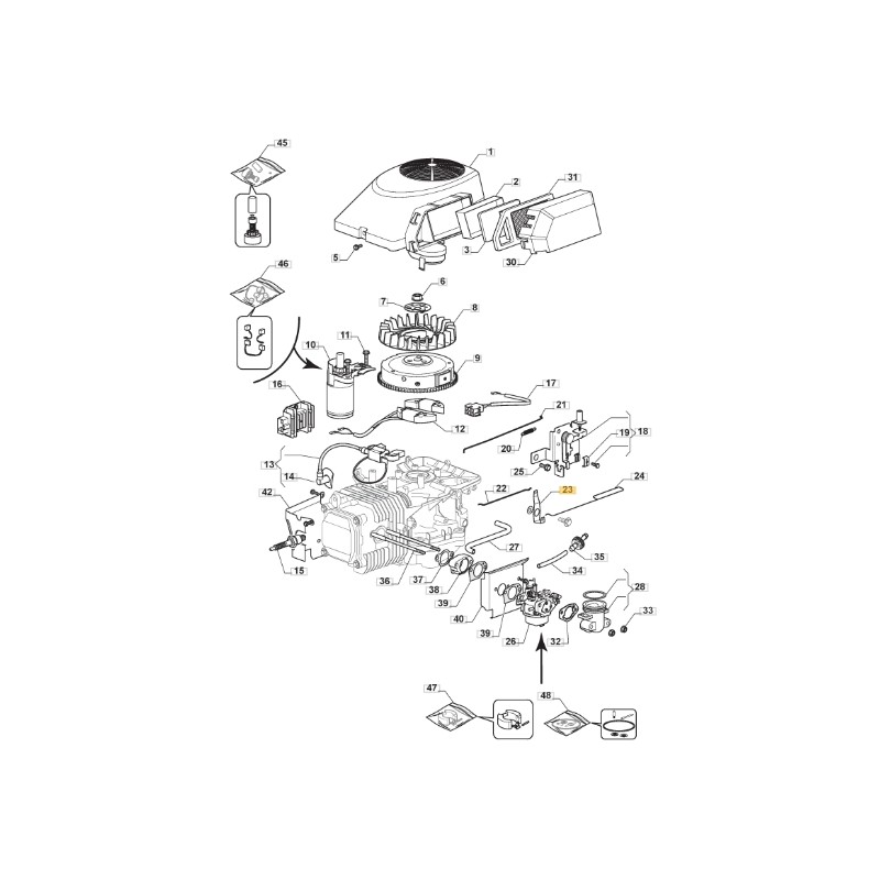 Staffa trattorino tagliaerba modelli 1328H 1530H ORIGINALE STIGA 118551267/0