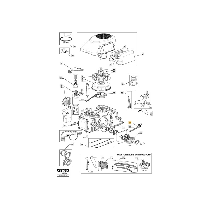 Benzinfilter Rasentraktor Modelle 1125M ORIGINAL STIGA 118550354/1