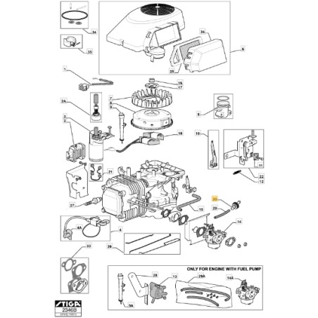 Benzinfilter Rasentraktor Modelle 1125M ORIGINAL STIGA 118550354/1 | Newgardenstore.eu