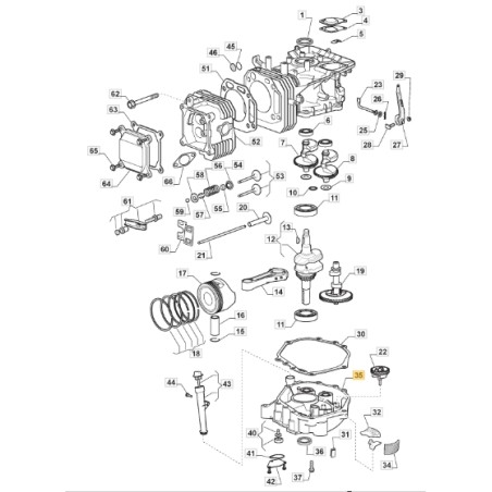 Carter motore trattorino rasaerba modelli 1328H ORIGINALE STIGA 118551207/0 | Newgardenstore.eu