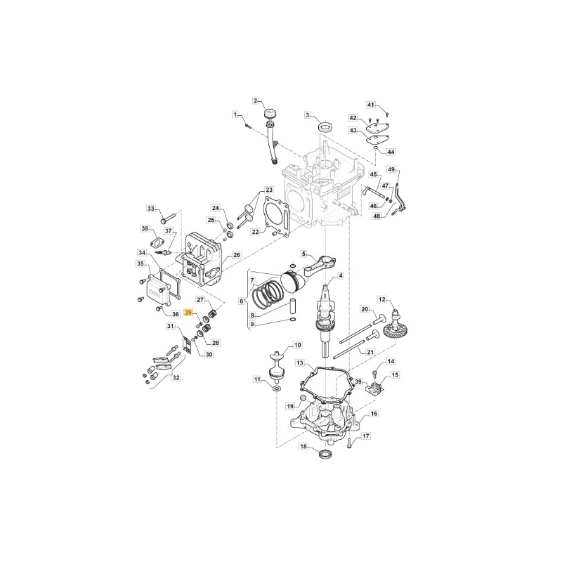 Ventilanschlag Rasentraktor Modelle 1328H ORIGINAL STIGA 118551247/0