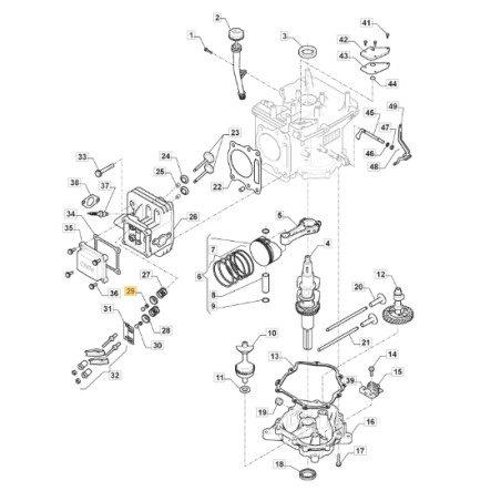 Arrêt de valve tracteur de pelouse modèles 1328H ORIGINAL STIGA 118551247/0 | Newgardenstore.eu