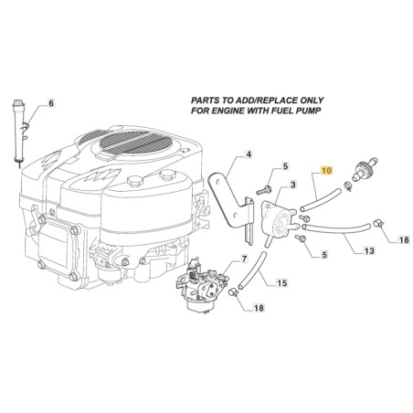 Fuel line lawn tractor mower models 1328H ORIGINAL STIGA 118552506/0 | Newgardenstore.eu