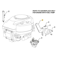 Benzinpumpenhalterung für Rasentraktor Modelle 1125M ORIGINAL STIGA 118550348/1