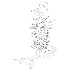 Piastra sedile trattorino modelli GYRO500E GYRO700E ORIGINALE STIGA 1134-6090-01 | Newgardenstore.eu