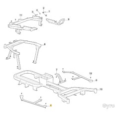 Fußrastenhalterung RECHTS für GYRO500e ORIGINAL STIGA Modelle 337785161/0