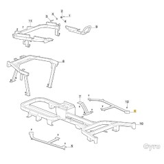 Footboard support SX tractor models GYRO500e ORIGINAL STIGA 337785163/0