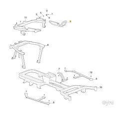 Accoudoir gauche pour tracteur de pelouse GYRO500e ORIGINAL STIGA 387785291/0