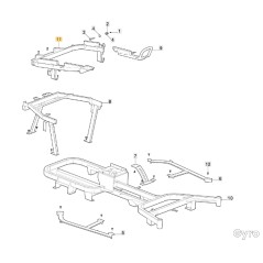 Apoyabrazos marco tractor modelos GYRO500e ORIGINAL STIGA 387800065/0 | Newgardenstore.eu