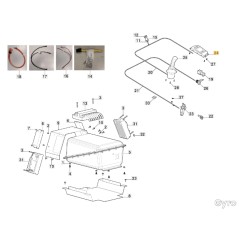 Carte électronique pour tracteur de pelouse ORIGINAL STIGA 387722402/1