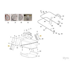 Controlador de tractor de césped GYRO500e ORIGINAL STIGA modelos 118361054/0