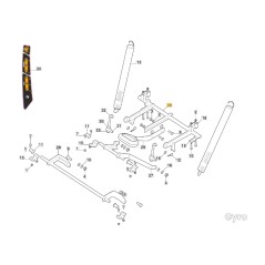 Asse sollevamento trattorino modelli GYRO500e ORIGINALE STIGA 387000159/0