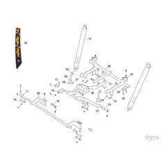 Asta posteriore piatto trattorino modelli GYRO500e ORIGINALE STIGA 387000325/0 | Newgardenstore.eu