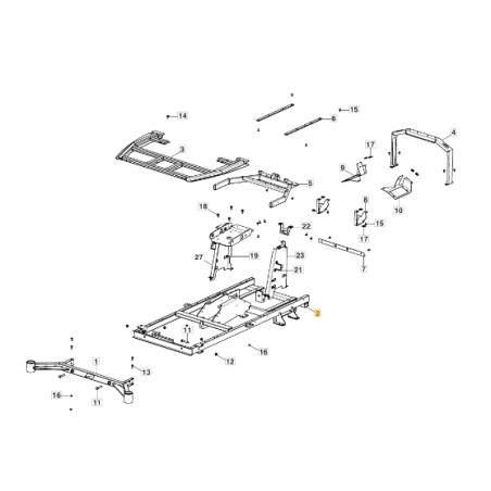 Bastidor para tractor cortacésped modelos GYRO900e ORIGINAL STIGA 387800067/0 | Newgardenstore.eu