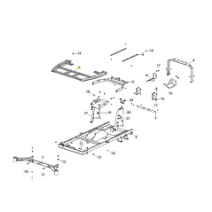 Bastidor de reposapiés para tractor cortacésped ORIGINAL STIGA 387800071/0