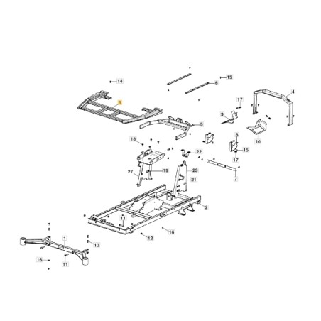 Bastidor de reposapiés para tractor cortacésped ORIGINAL STIGA 387800071/0 | Newgardenstore.eu