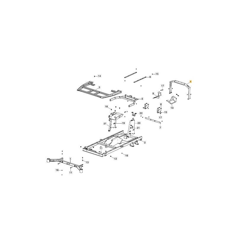 Bracket for lawn tractor models GYRO900e ORIGINAL STIGA 387773617/0