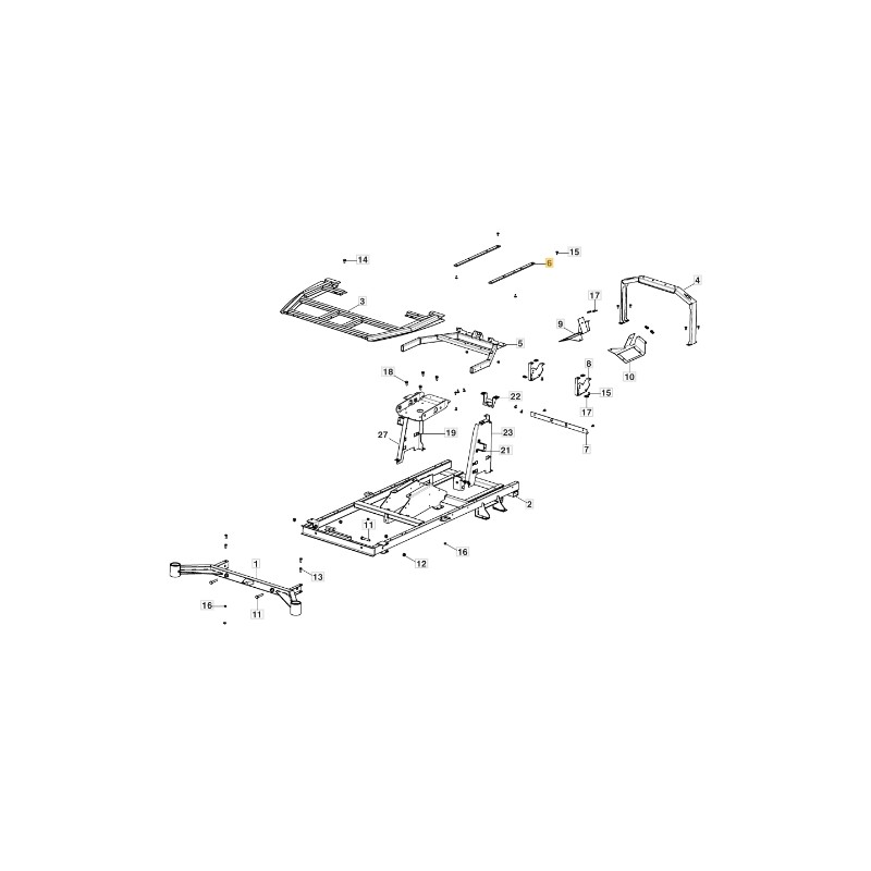 Right-left guide support for tractor models GYRO900e ORIGINAL STIGA 337785175/0