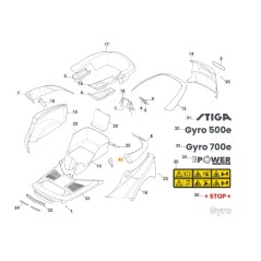 Copertura fissaggio lato sinistro trattorino ORIGINALE STIGA 337110400/0