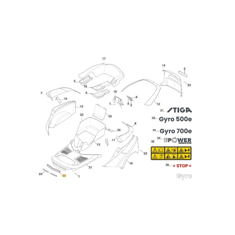 Soporte de fijación de faro para modelos de tractor ORIGINAL STIGA 337774218/0