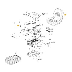 Sitz für Rasentraktormodelle GYRO900e ORIGINAL STIGA 137722603/2