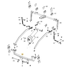 Tige de levage plate tracteur modèles GYRO900e ORIGINAL STIGA 387000333/0 | Newgardenstore.eu