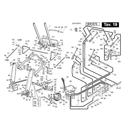 Tapa D.52-7 ORIGINAL GIANNI FERRARI tractor de césped 00.07.06.0020 | Newgardenstore.eu