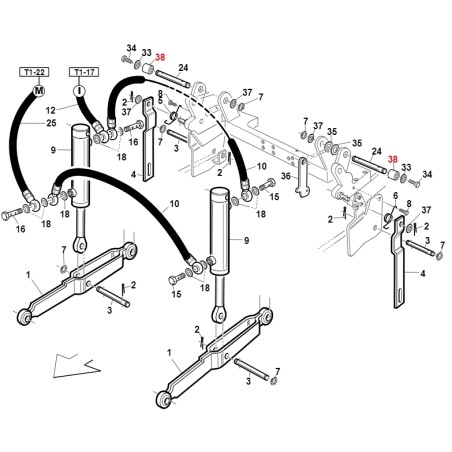 ORIGINAL GIANNI FERRARI 00.74.05.3216 lawn mower tractor bush support | Newgardenstore.eu