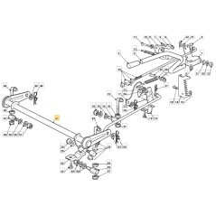 Asse sollevamento piatto trattorino modelli 1235M ORIGINALE STIGA 382000385/0 | Newgardenstore.eu