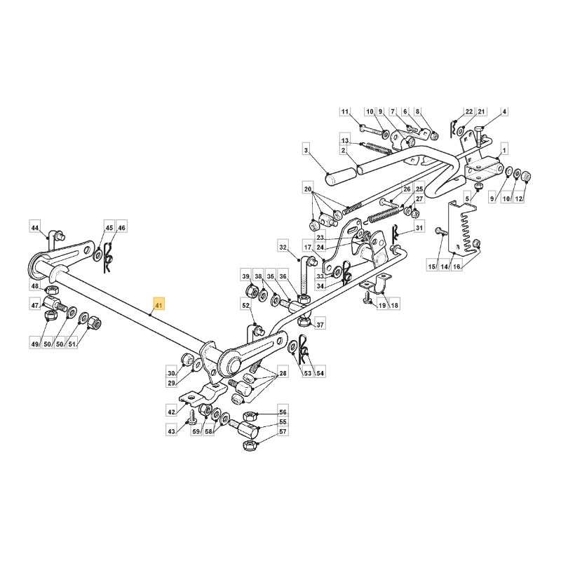 Essieu de levage plat pour tracteur de pelous ORIGINAL STIGA 382000385/0