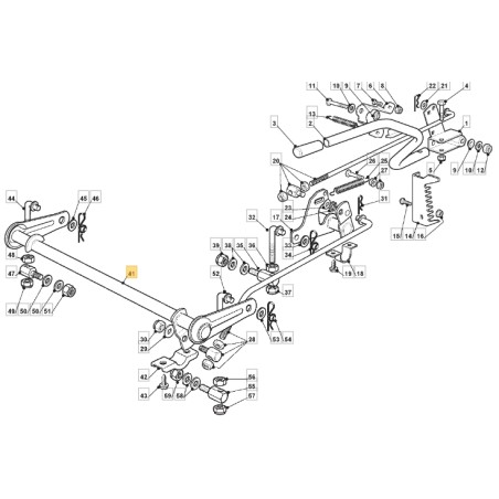 Asse sollevamento piatto trattorino modelli 1235M ORIGINALE STIGA 382000385/0 | Newgardenstore.eu